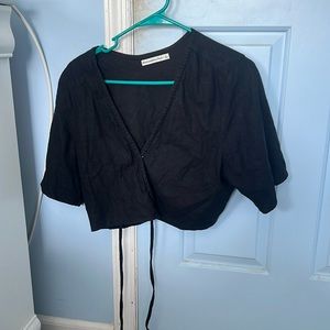 Abercrombie Linen Tie Top